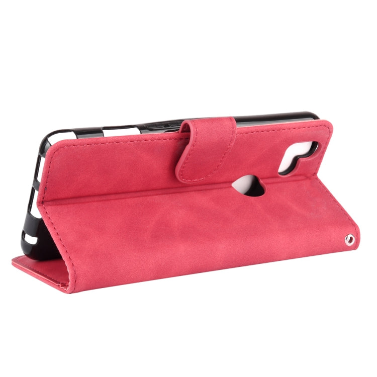 For Fujitsu Arrows RX (Arrows M05) Solid Color Skin Feel Magnetic Buckle Horizontal Flip Calf Texture PU Leather Case with Holder & Card Slots & Wallet