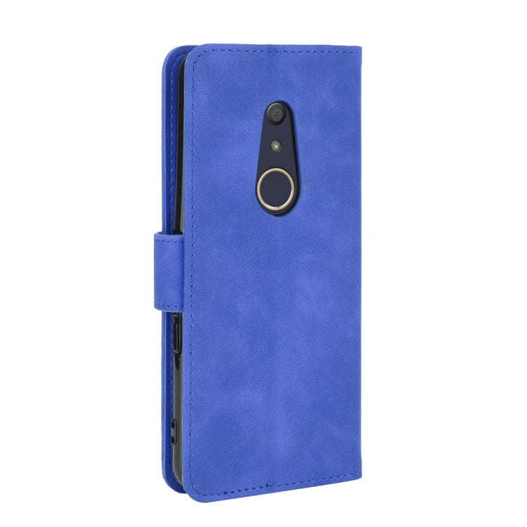 For Fujitsu Arrows Be4 (F-41A) Solid Color Skin Feel Magnetic Buckle Horizontal Flip Calf Texture PU Leather Case with Holder & Card Slots & Wallet