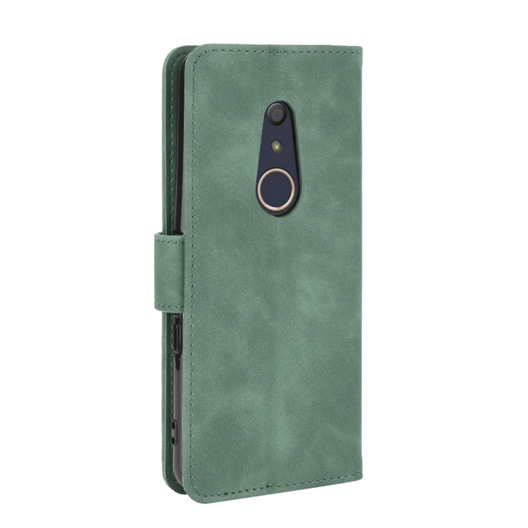 For Fujitsu Arrows Be4 (F-41A) Solid Color Skin Feel Magnetic Buckle Horizontal Flip Calf Texture PU Leather Case with Holder & Card Slots & Wallet