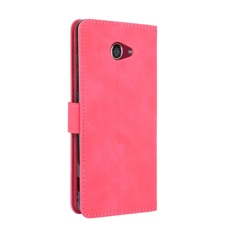For Kyocera Basio 4 KYV47 Solid Color Skin Feel Magnetic Buckle Horizontal Flip Calf Texture PU Leather Case with Holder & Card Slots & Wallet