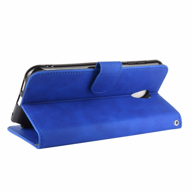 For Kyocera DIGNO BX Solid Color Skin Feel Magnetic Buckle Horizontal Flip Calf Texture PU Leather Case with Holder & Card Slots & Wallet