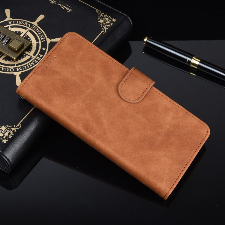 For Kyocera DIGNO BX Solid Color Skin Feel Magnetic Buckle Horizontal Flip Calf Texture PU Leather Case with Holder & Card Slots & Wallet