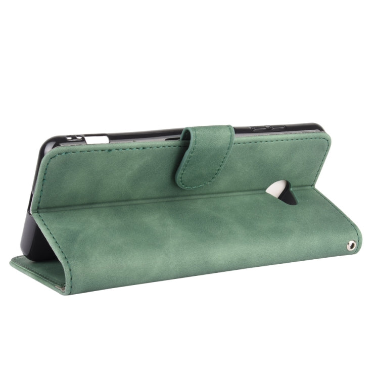 For Kyocera Kantan Sumaho 2 (A001KC) Solid Color Skin Feel Magnetic Buckle Horizontal Flip Calf Texture PU Leather Case with Holder & Card Slots & Wallet