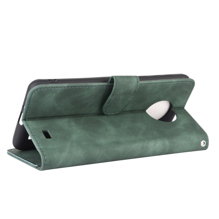 For Oukitel C19 Solid Color Skin Feel Magnetic Buckle Horizontal Flip Calf Texture PU Leather Case with Holder & Card Slots & Wallet