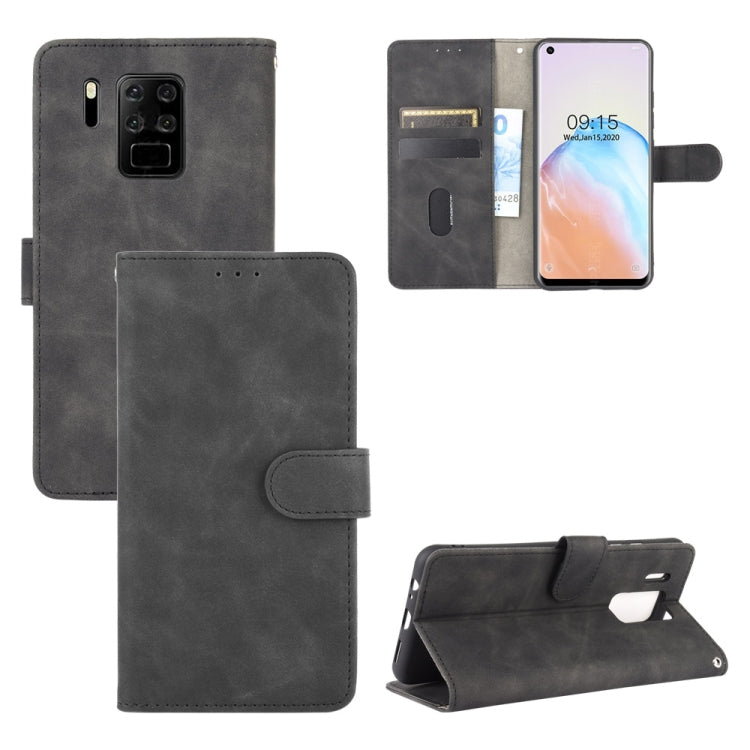 For Oukitel C18 Solid Color Skin Feel Magnetic Buckle Horizontal Flip Calf Texture PU Leather Case with Holder & Card Slots & Wallet