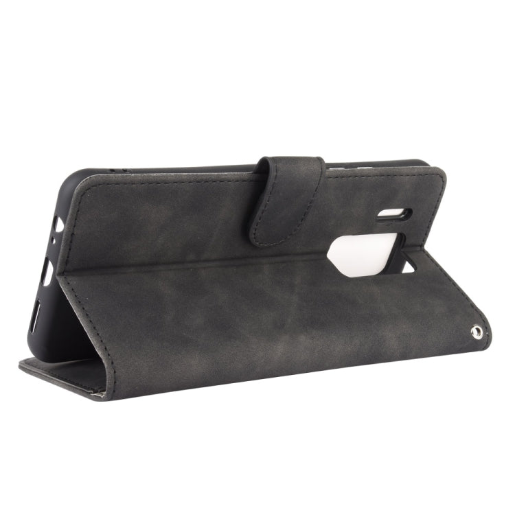 For Oukitel C18 Solid Color Skin Feel Magnetic Buckle Horizontal Flip Calf Texture PU Leather Case with Holder & Card Slots & Wallet