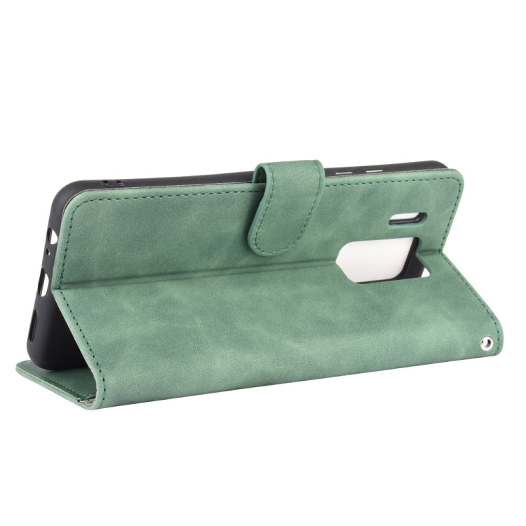 For Oukitel C18 Solid Color Skin Feel Magnetic Buckle Horizontal Flip Calf Texture PU Leather Case with Holder & Card Slots & Wallet