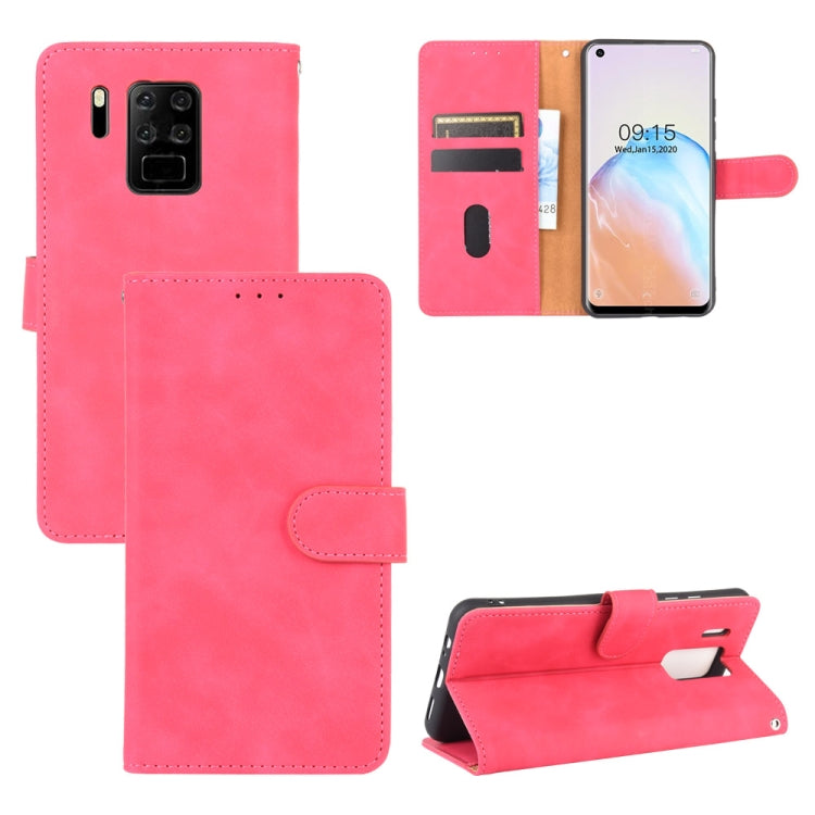 For Oukitel C18 Solid Color Skin Feel Magnetic Buckle Horizontal Flip Calf Texture PU Leather Case with Holder & Card Slots & Wallet