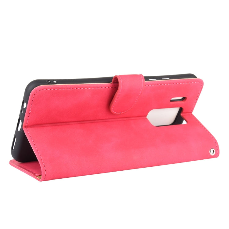 For Oukitel C18 Solid Color Skin Feel Magnetic Buckle Horizontal Flip Calf Texture PU Leather Case with Holder & Card Slots & Wallet