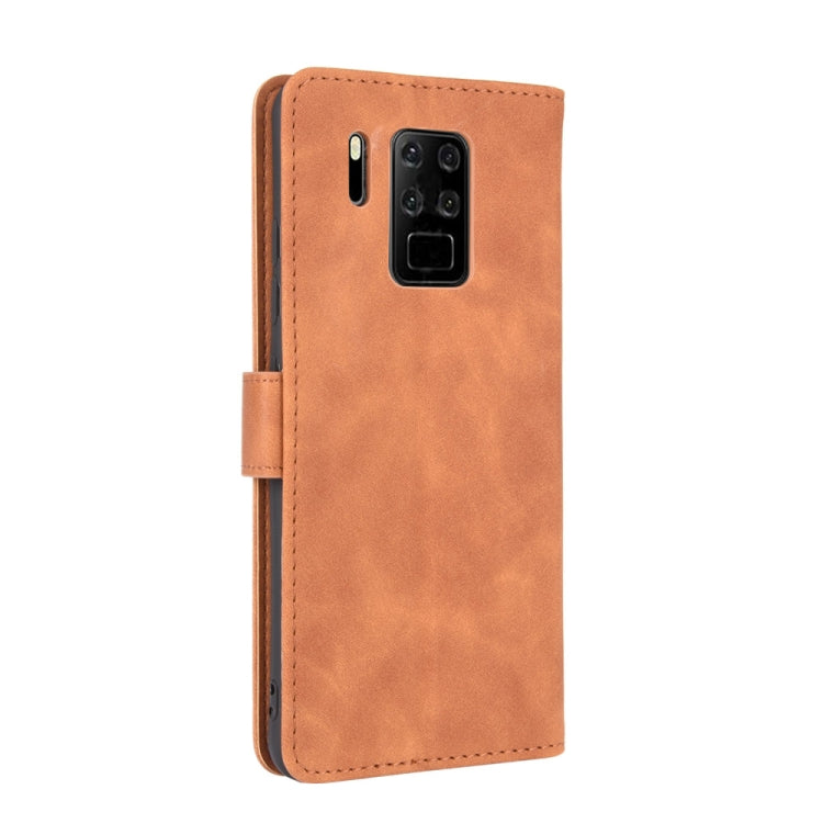 For Oukitel C18 Solid Color Skin Feel Magnetic Buckle Horizontal Flip Calf Texture PU Leather Case with Holder & Card Slots & Wallet
