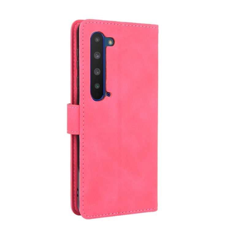 For Sharp Aquos R5G Solid Color Skin Feel Magnetic Buckle Horizontal Flip Calf Texture PU Leather Case with Holder & Card Slots & Wallet