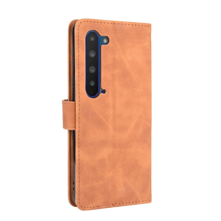 For Sharp Aquos R5G Solid Color Skin Feel Magnetic Buckle Horizontal Flip Calf Texture PU Leather Case with Holder & Card Slots & Wallet