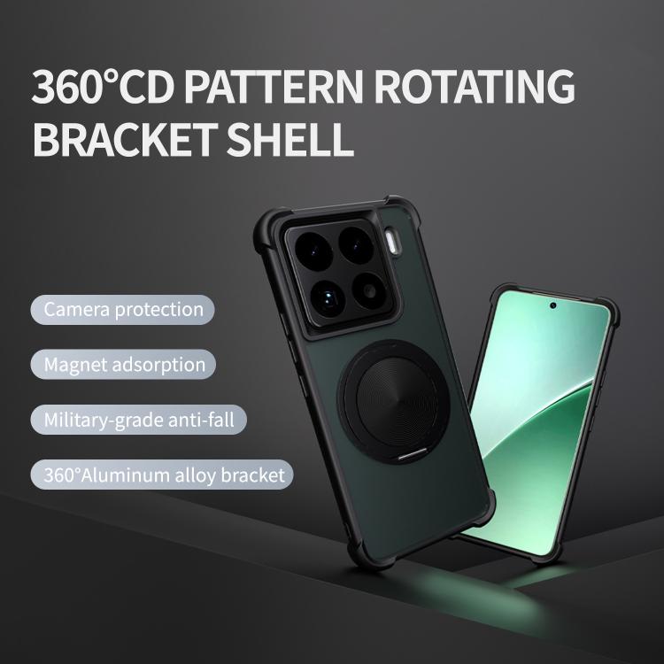 For Xiaomi 15 CD Texture 360 Degree Rotating Holder MagSafe Phone Case