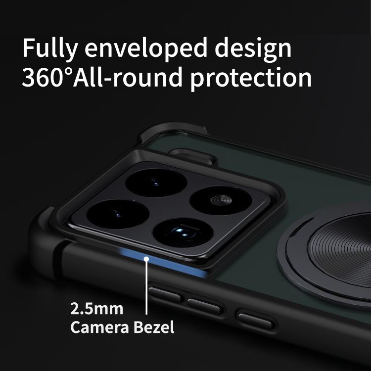 For Xiaomi 15 CD Texture 360 Degree Rotating Holder MagSafe Phone Case