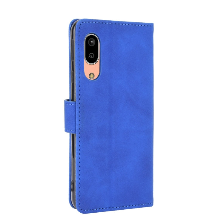 For Sharp Aquos Sense3 Lite SH-RM12 Solid Color Skin Feel Magnetic Buckle Horizontal Flip Calf Texture PU Leather Case with Holder & Card Slots & Wallet