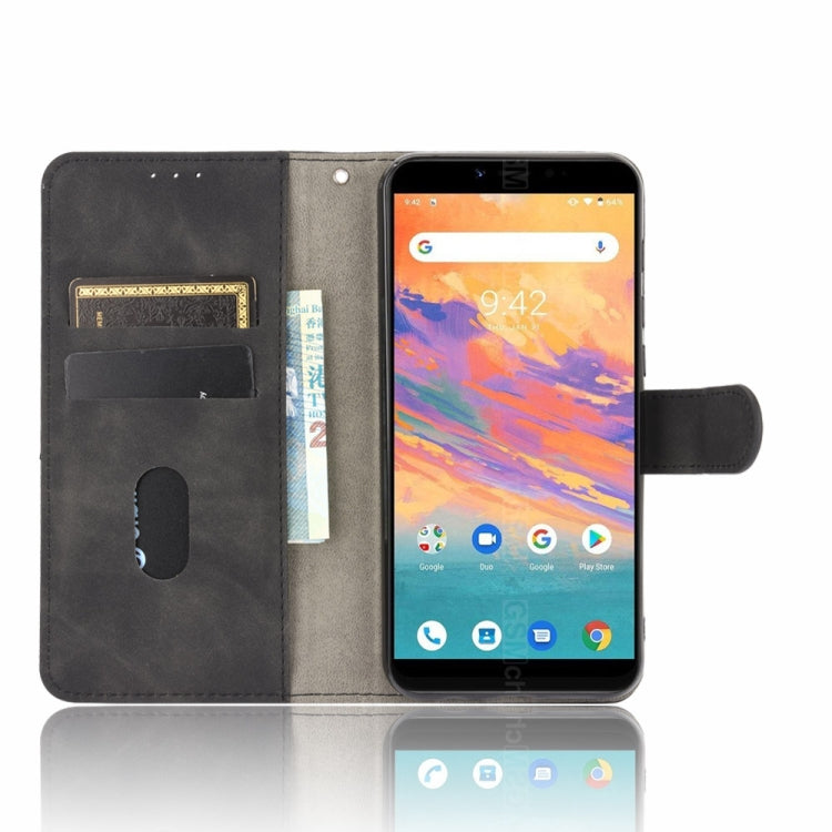 For UMIDIGI A3S Solid Color Skin Feel Magnetic Buckle Horizontal Flip Calf Texture PU Leather Case with Holder & Card Slots & Wallet