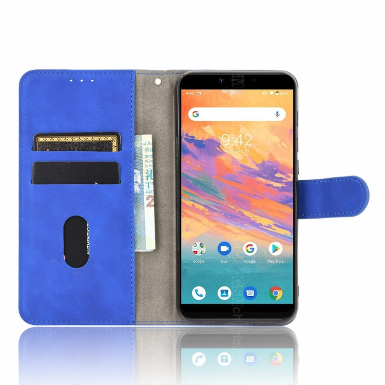 For UMIDIGI A3S Solid Color Skin Feel Magnetic Buckle Horizontal Flip Calf Texture PU Leather Case with Holder & Card Slots & Wallet