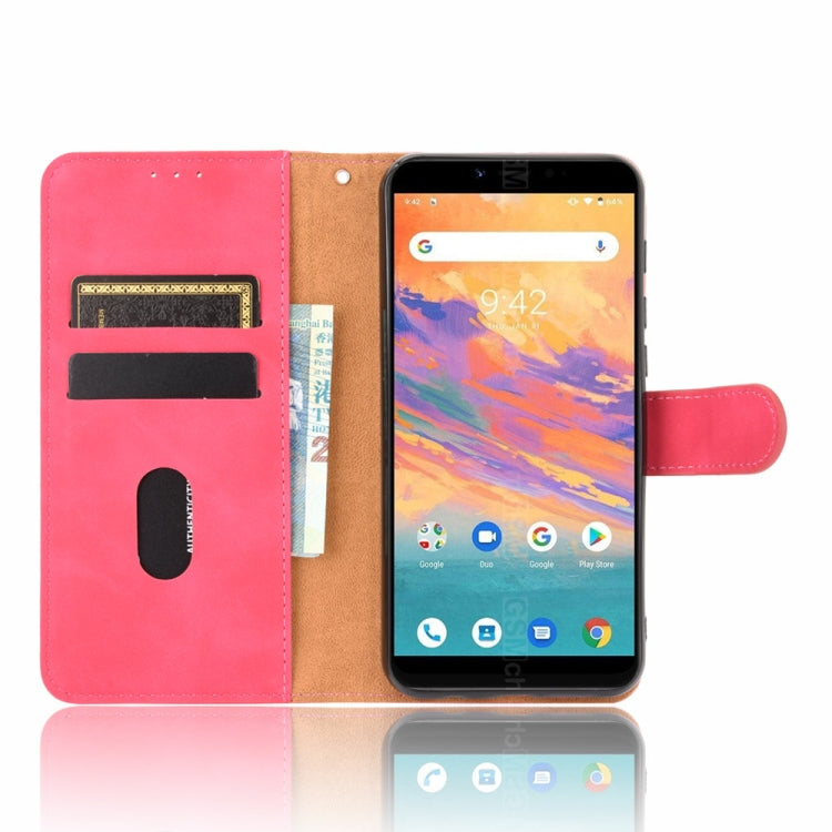 For UMIDIGI A3S Solid Color Skin Feel Magnetic Buckle Horizontal Flip Calf Texture PU Leather Case with Holder & Card Slots & Wallet
