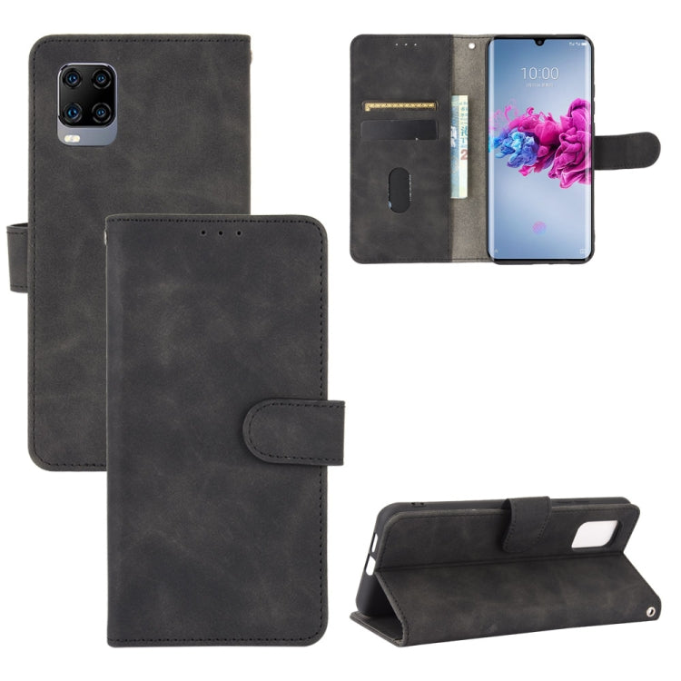 For ZTE Axon 11 5G Solid Color Skin Feel Magnetic Buckle Horizontal Flip Calf Texture PU Leather Case with Holder & Card Slots & Wallet