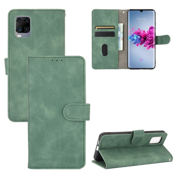 For ZTE Axon 11 5G Solid Color Skin Feel Magnetic Buckle Horizontal Flip Calf Texture PU Leather Case with Holder & Card Slots & Wallet