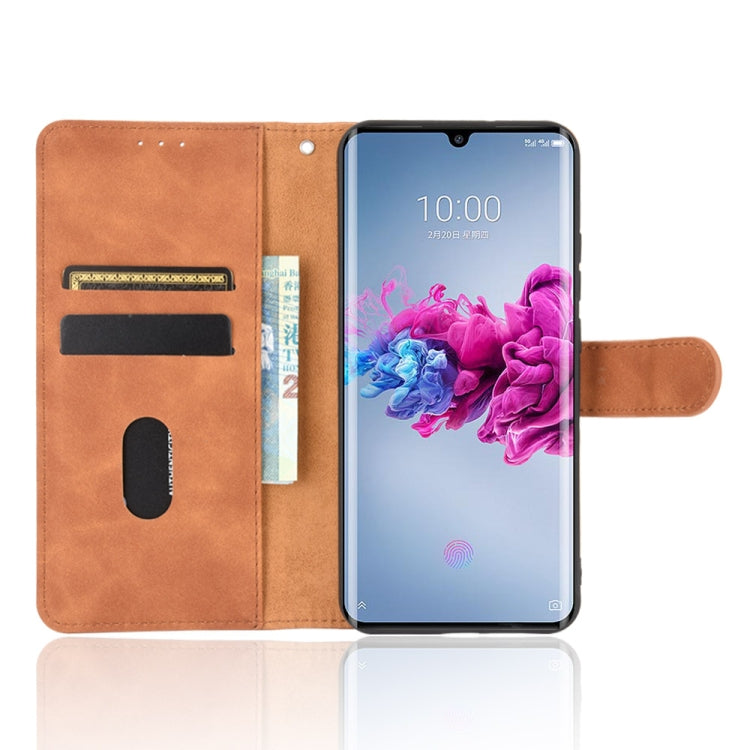 For ZTE Axon 11 5G Solid Color Skin Feel Magnetic Buckle Horizontal Flip Calf Texture PU Leather Case with Holder & Card Slots & Wallet