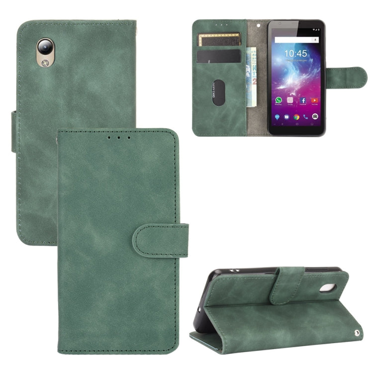 For ZTE Blade A3 Lite Solid Color Skin Feel Magnetic Buckle Horizontal Flip Calf Texture PU Leather Case with Holder & Card Slots & Wallet