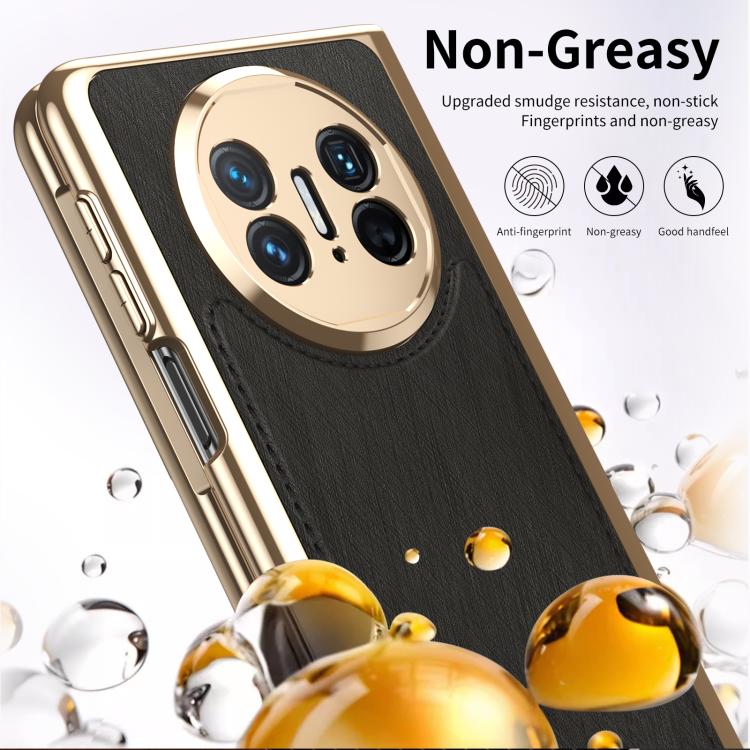 For Huawei Mate X3 Integrated Gold Wire Silver Brocade Plating Phone Case