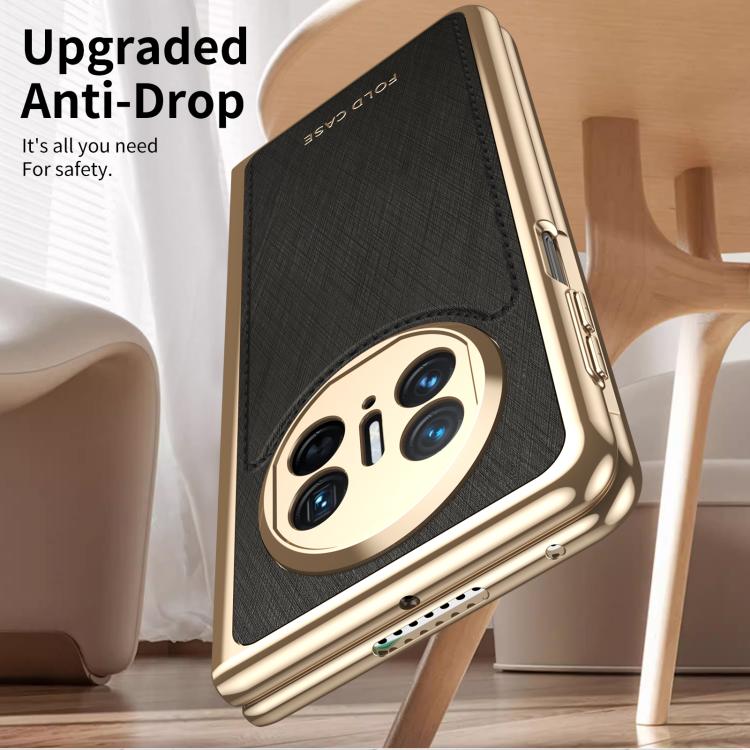 For Huawei Mate X3 Integrated Gold Wire Silver Brocade Plating Phone Case