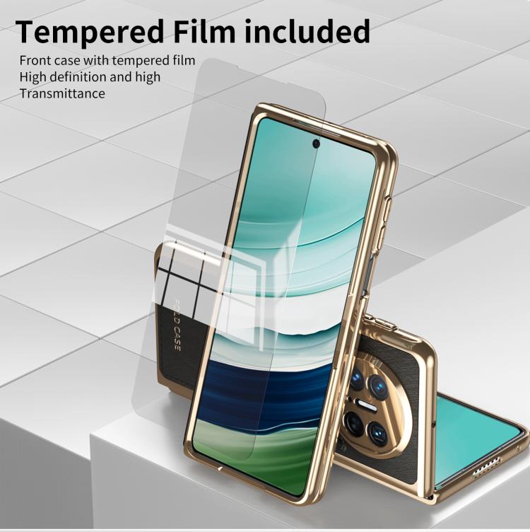 For Huawei Mate X3 Integrated Gold Wire Silver Brocade Plating Phone Case