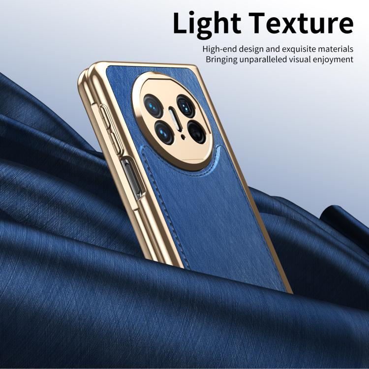 For Huawei Mate X3 Integrated Gold Wire Silver Brocade Plating Phone Case