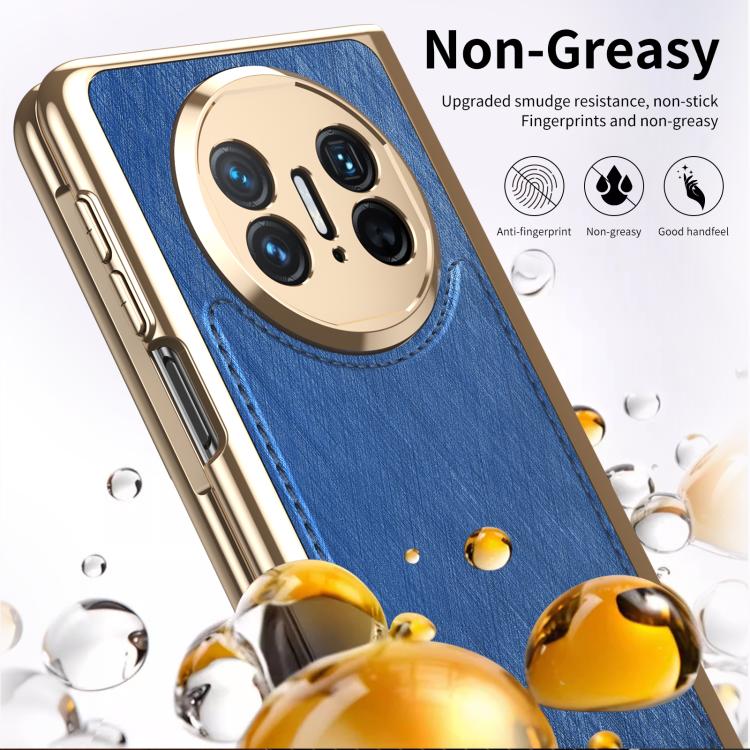 For Huawei Mate X3 Integrated Gold Wire Silver Brocade Plating Phone Case