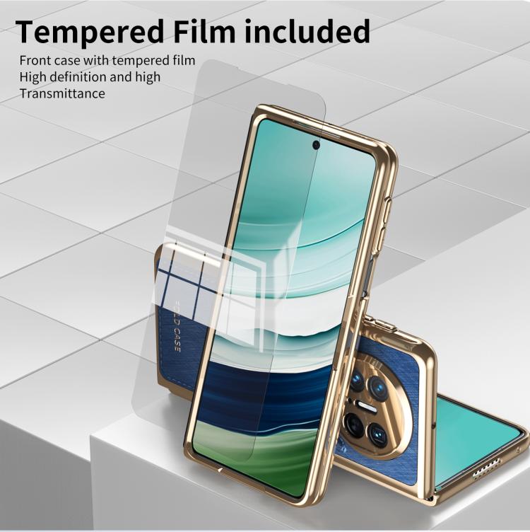 For Huawei Mate X3 Integrated Gold Wire Silver Brocade Plating Phone Case