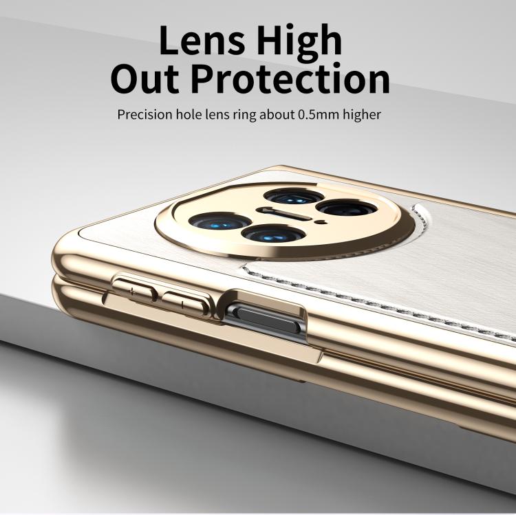 For Huawei Mate X3 Integrated Gold Wire Silver Brocade Plating Phone Case