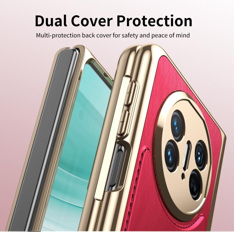 For Huawei Mate X5 Integrated Gold Wire Silver Brocade Plating Phone Case