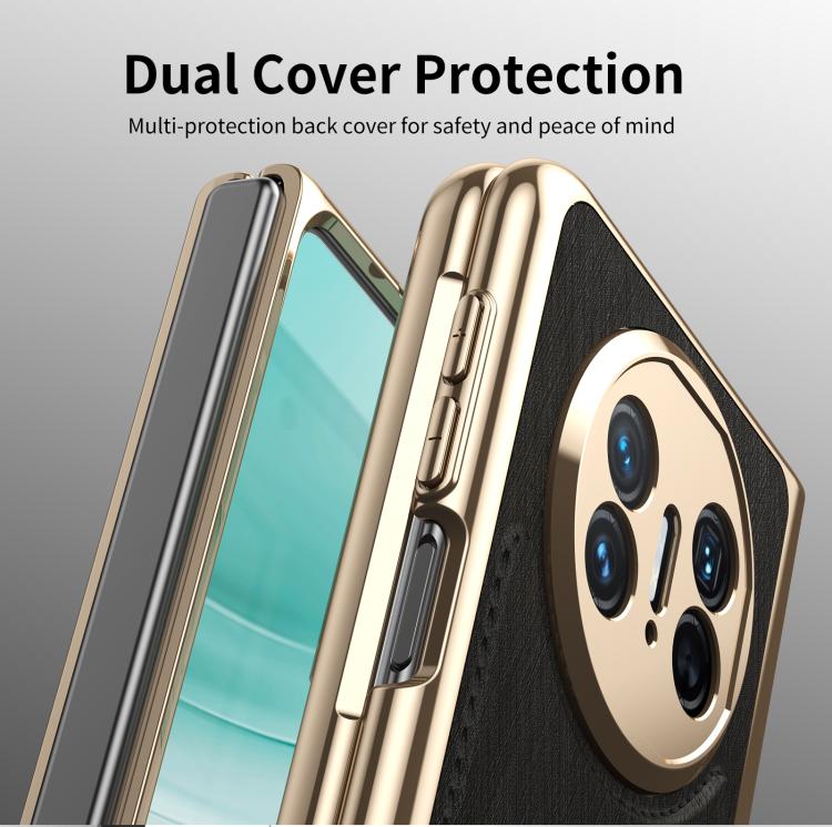 For Huawei Mate X5 Integrated Gold Wire Silver Brocade Plating Phone Case