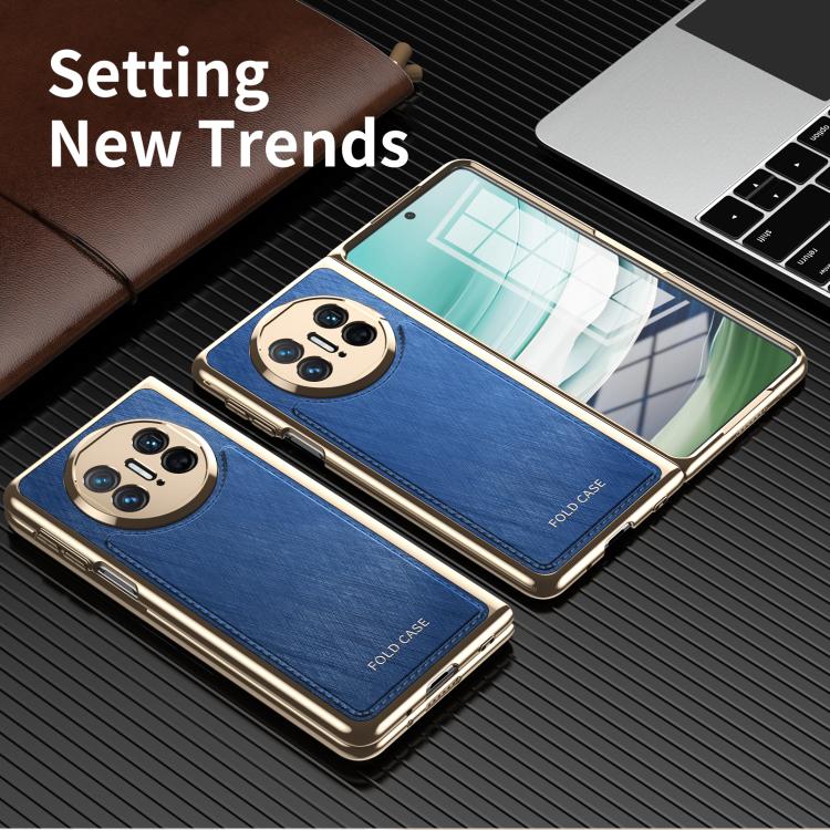 For Huawei Mate X5 Integrated Gold Wire Silver Brocade Plating Phone Case