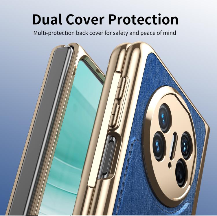 For Huawei Mate X5 Integrated Gold Wire Silver Brocade Plating Phone Case