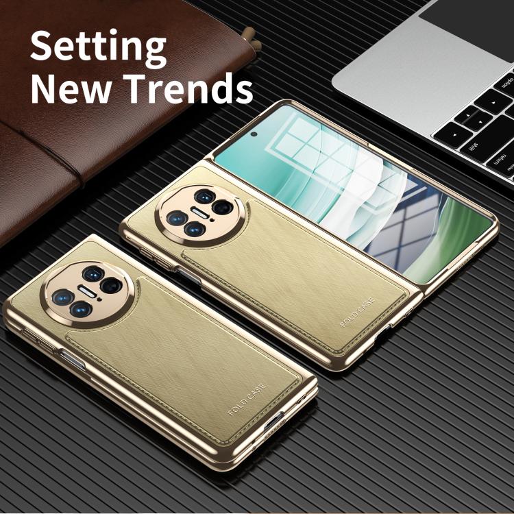 For Huawei Mate X5 Integrated Gold Wire Silver Brocade Plating Phone Case