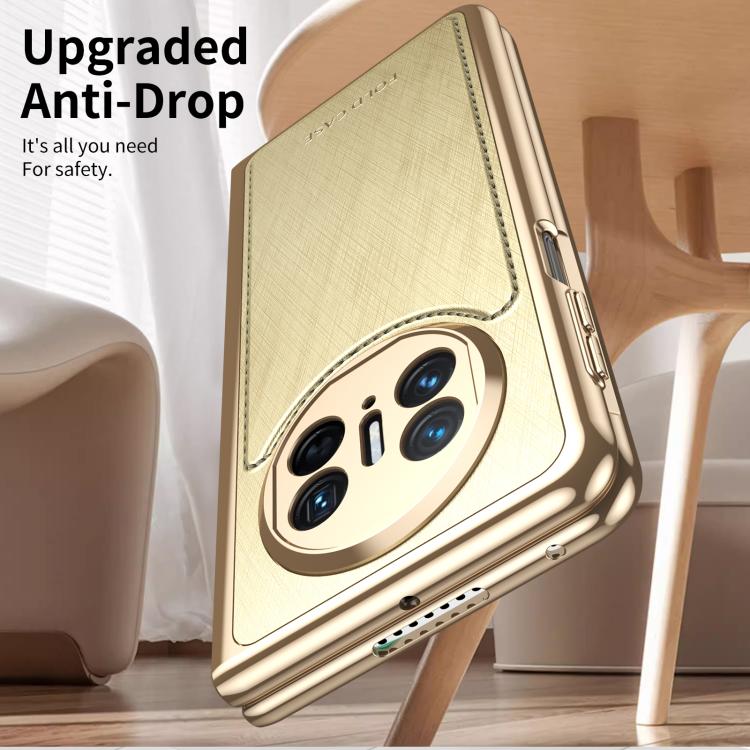 For Huawei Mate X5 Integrated Gold Wire Silver Brocade Plating Phone Case