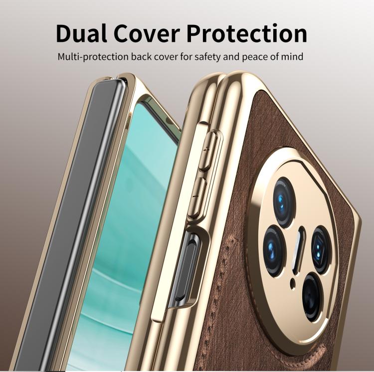 For Huawei Mate X5 Integrated Gold Wire Silver Brocade Plating Phone Case