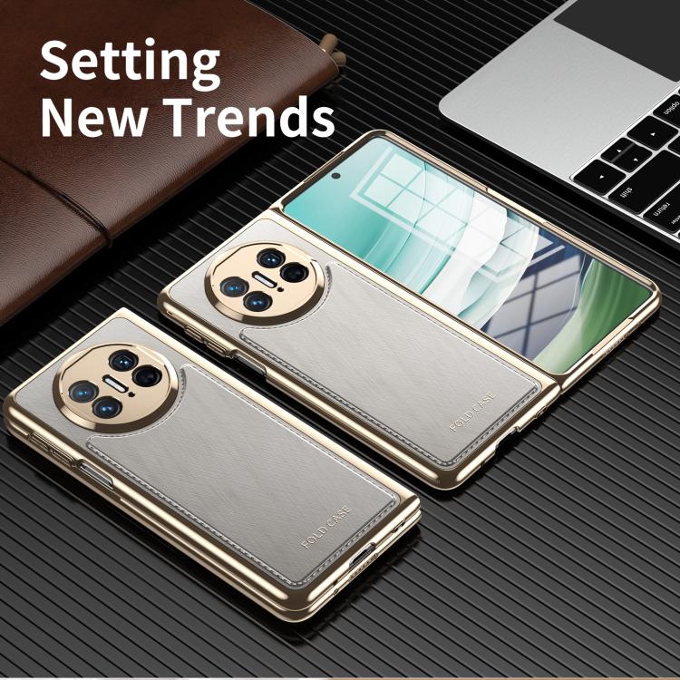 For Huawei Mate X5 Integrated Gold Wire Silver Brocade Plating Phone Case