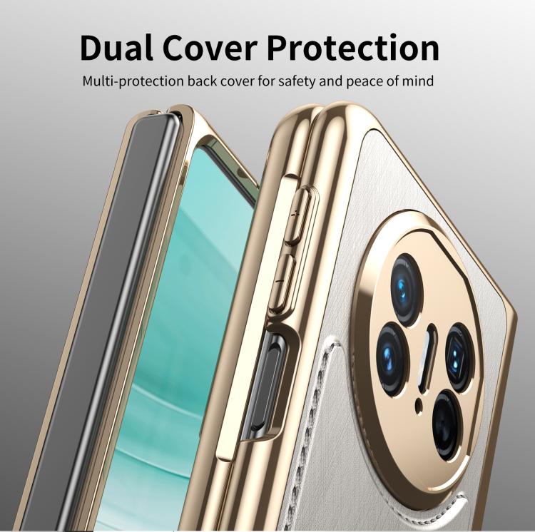 For Huawei Mate X5 Integrated Gold Wire Silver Brocade Plating Phone Case