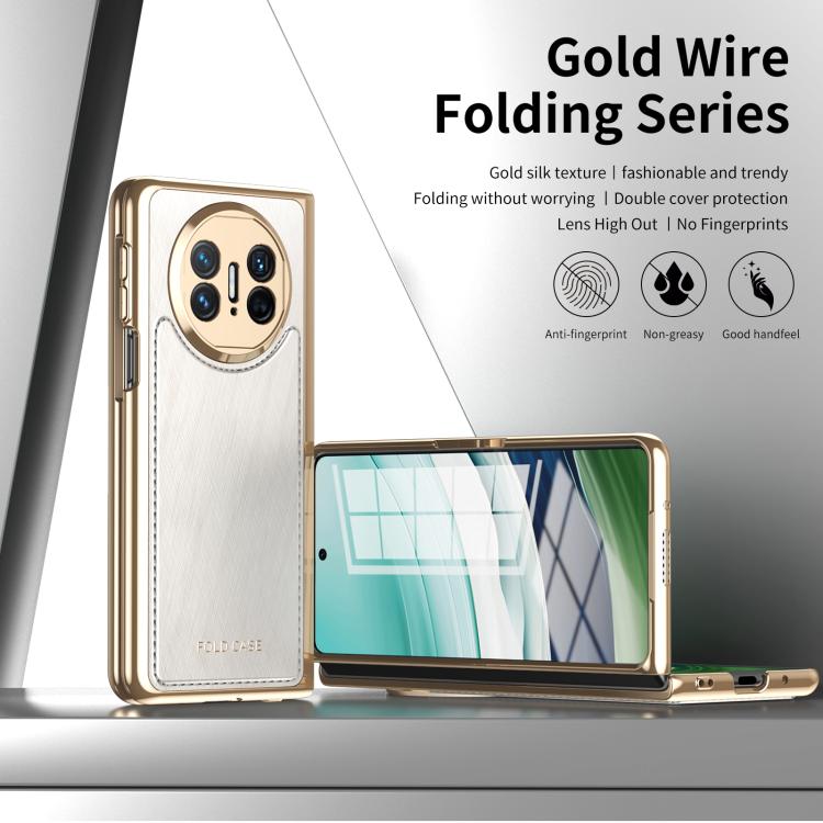 For Huawei Mate X5 Integrated Gold Wire Silver Brocade Plating Phone Case