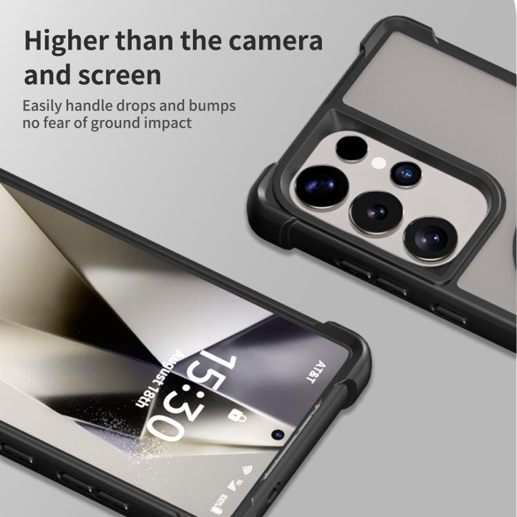 For Samsung Galaxy S25 Ultra 5G CD Texture 360 Degree Rotating Holder MagSafe Phone Case