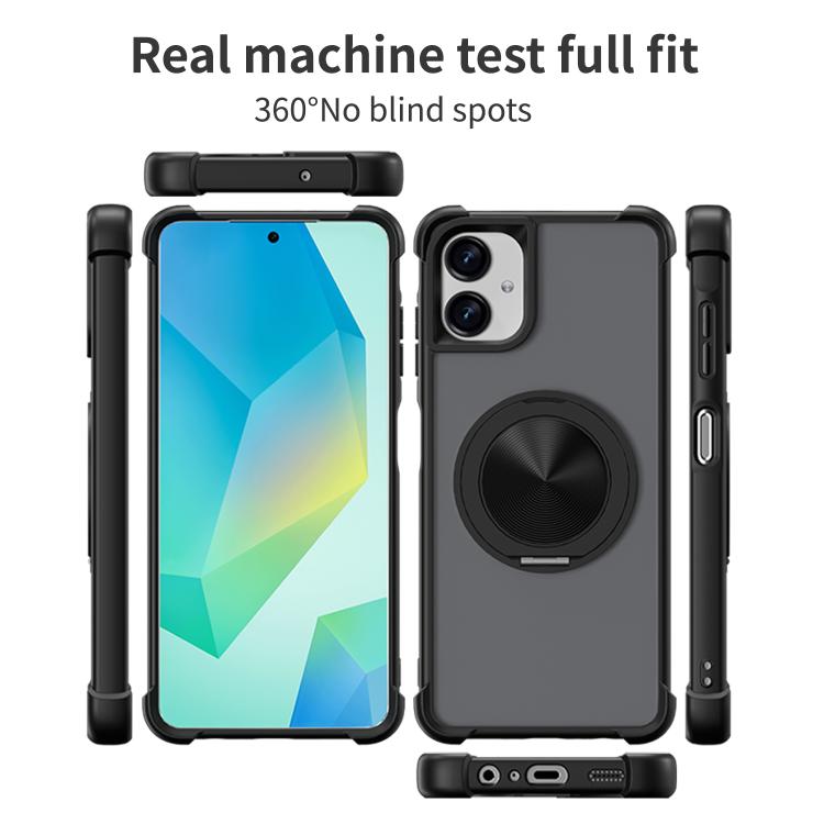 For Samsung Galaxy A06 5G / 4G CD Texture 360 Degree Rotating Holder MagSafe Phone Case