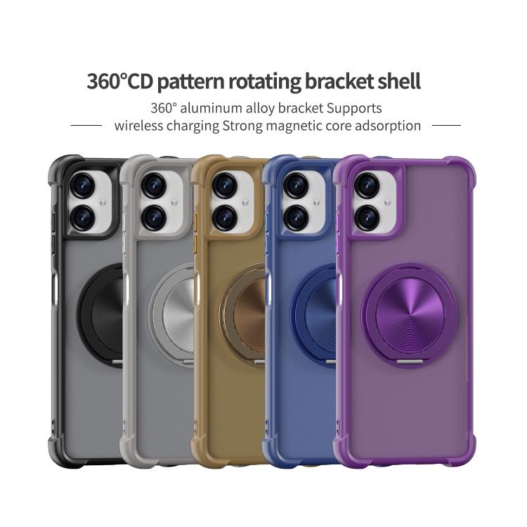 For Samsung Galaxy A06 5G / 4G CD Texture 360 Degree Rotating Holder MagSafe Phone Case