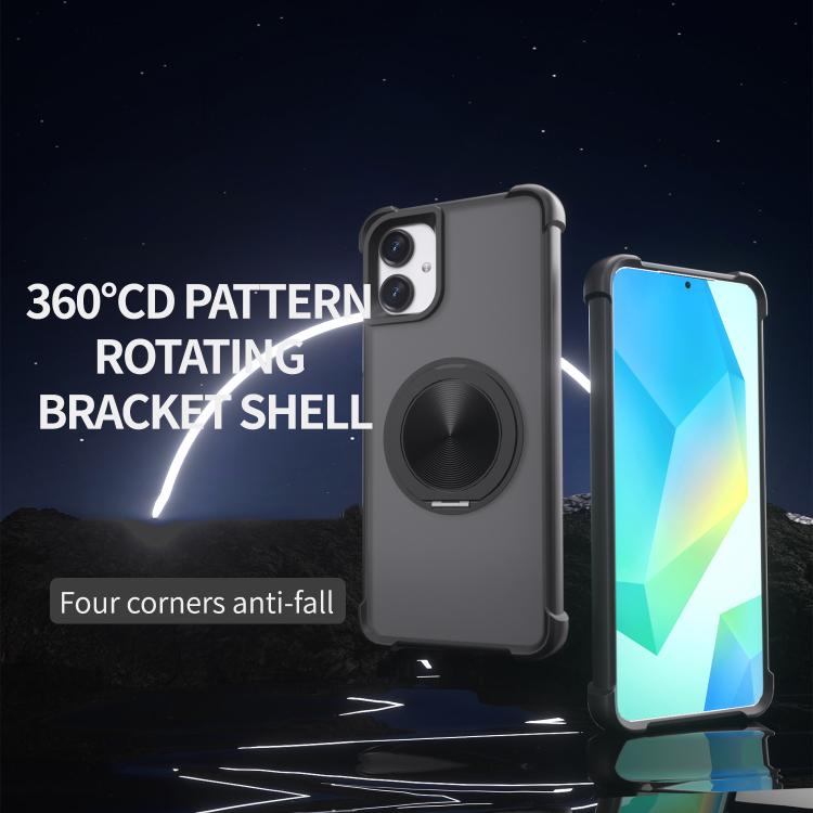 For Samsung Galaxy A06 5G / 4G CD Texture 360 Degree Rotating Holder MagSafe Phone Case