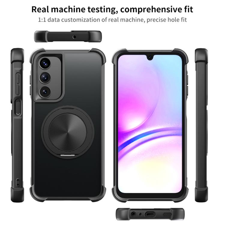 For Samsung Galaxy A26 5G CD Texture 360 Degree Rotating Holder MagSafe Phone Case