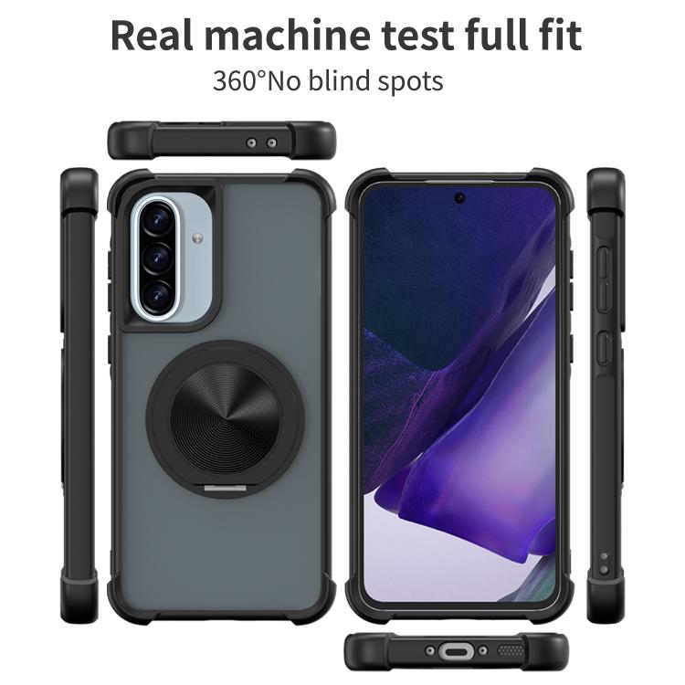 For Samsung Galaxy A36 5G CD Texture 360 Degree Rotating Holder MagSafe Phone Case