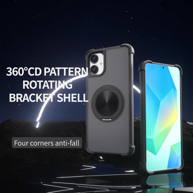 For Samsung Galaxy A07 4G CD Texture 360 Degree Rotating Holder MagSafe Phone Case